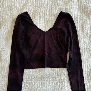 Lululemon athletica align long sleeve. Size 8. Purple/black tie dye